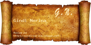 Gindl Nerina névjegykártya